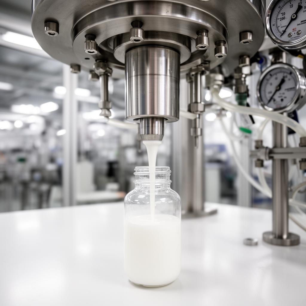 Filling machine close-up